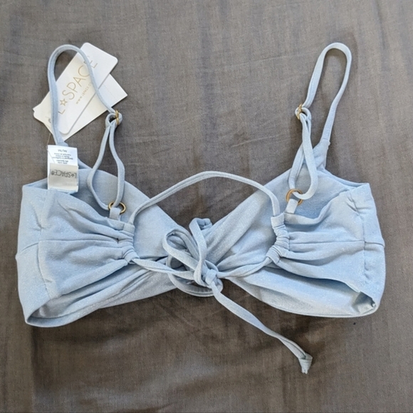 L*Space Ringo Cabana Bikini Set Sky Blue Shimmer - Picture 5 of 10